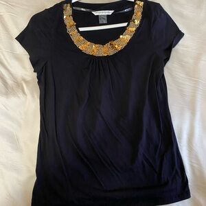 Embellished Black Top